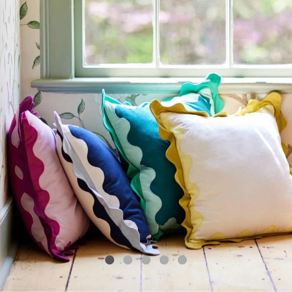 COPY - NWT Maeve by Anthropologie Scallop Pillow in Ocre size 20” X 20”